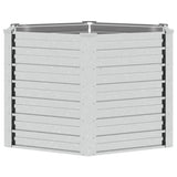 Garden Raised Bed 129x77 cm Galvanized Steel Silver - 45-Degree Angle