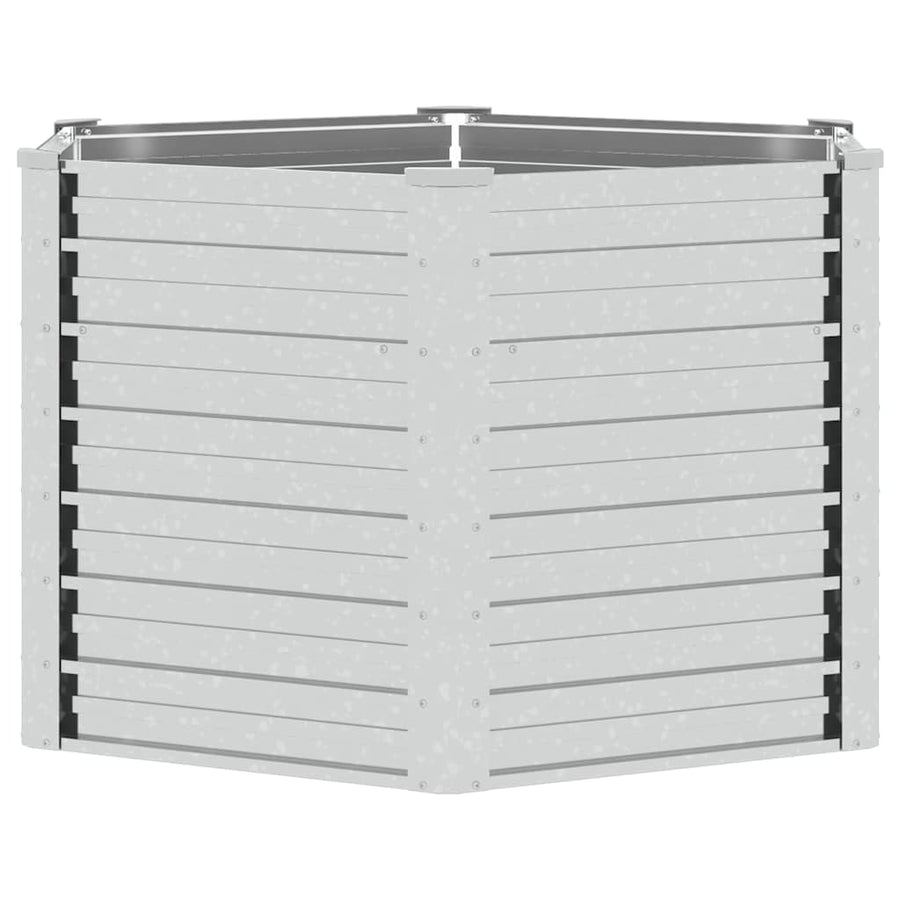 Garden Raised Bed 129x77 cm Galvanized Steel Silver