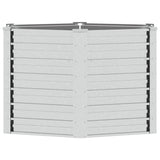 Garden Raised Bed 129x77 cm Galvanized Steel Silver