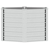 Garden Raised Bed 129x77 cm Galvanized Steel Silver - Rear View