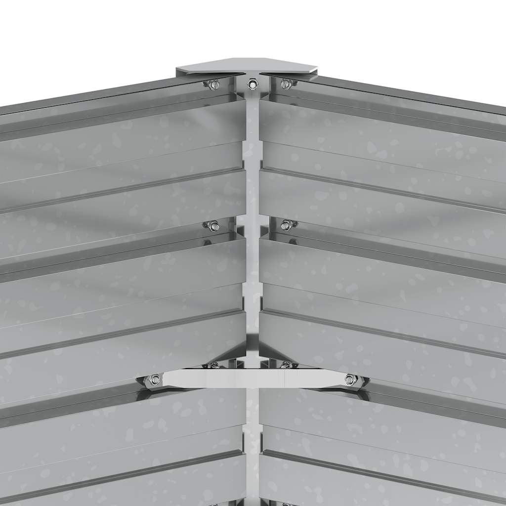 Garden Raised Bed 129x77 cm Galvanized Steel Silver