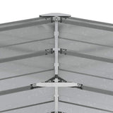 Garden Raised Bed 129x77 cm Galvanized Steel Silver - Close-Up Angle