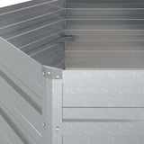 Garden Raised Bed 129x77 cm Galvanized Steel Silver