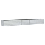Garden Raised Bed 400x80x45 cm Galvanized Steel Silver