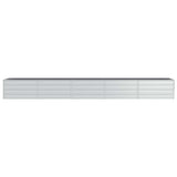 Garden Raised Bed 400x80x45 cm Galvanized Steel Silver