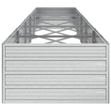 Garden Raised Bed 400x80x45 cm Galvanized Steel Silver - 45-Degree Angle