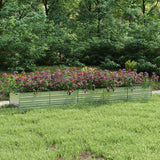 Garden Raised Bed 400x80x45 cm Galvanized Steel Silver