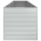 Garden Raised Bed 400x80x77 cm Galvanized Steel Silver - 45-Degree Angle
