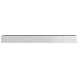 Garden Raised Bed 480x80x45 cm Galvanized Steel Silver - Top-Down View