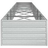 Garden Raised Bed 480x80x45 cm Galvanized Steel Silver - 45-Degree Angle