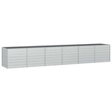 Garden Raised Bed 480x80x77 cm Galvanized Steel Silver