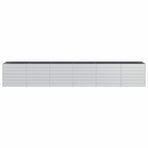 Garden Raised Bed 480x80x77 cm Galvanized Steel Silver