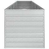 Garden Raised Bed 480x80x77 cm Galvanized Steel Silver