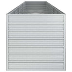 Garden Raised Bed 480x80x77 cm Galvanized Steel Silver