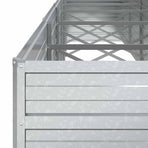 Garden Raised Bed 480x80x77 cm Galvanized Steel Silver