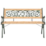 Garden Bench 122 cm Solid Wood Fir - Top-Down View