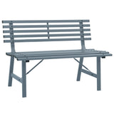 Garden Bench 110 cm Steel Grey - Front View