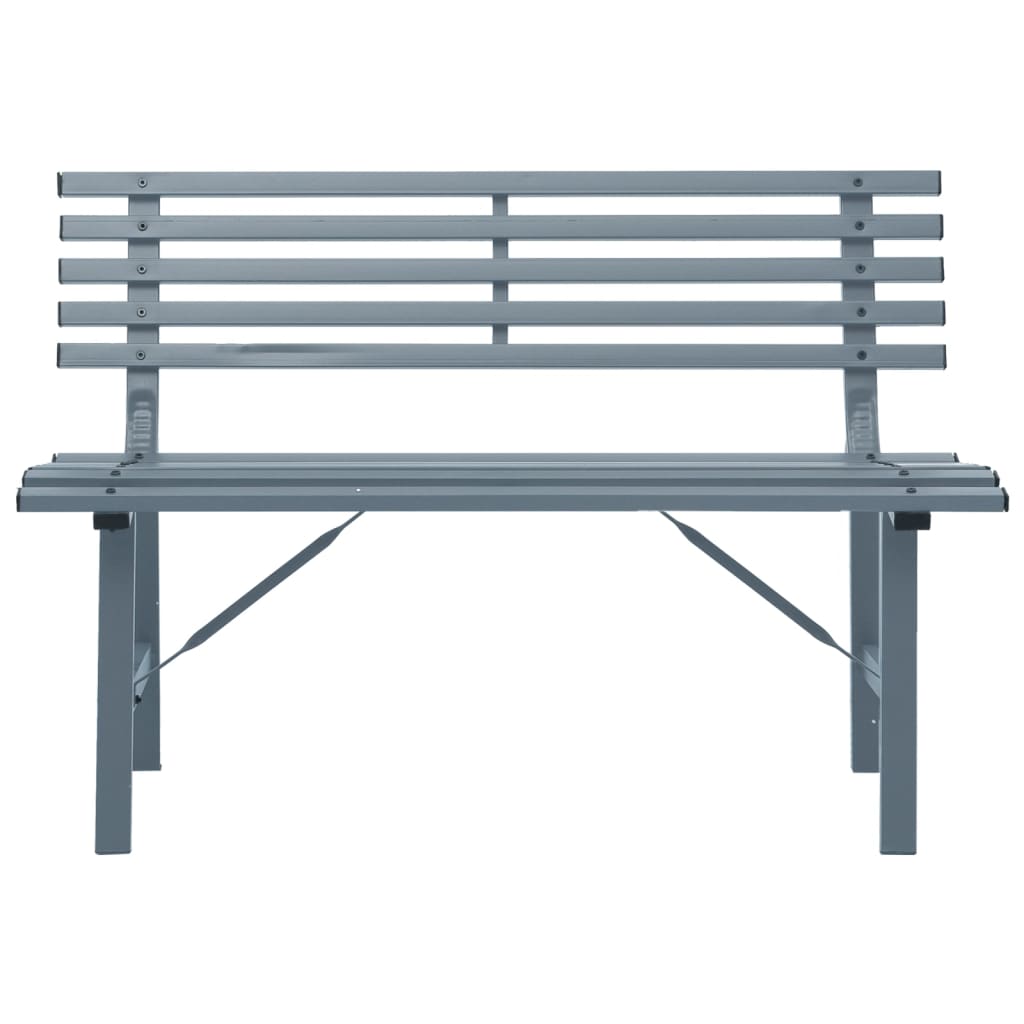 Garden Bench 110 cm Steel Grey