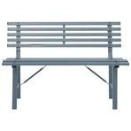 Garden Bench 110 cm Steel Grey