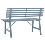 Garden Bench 110 cm Steel Grey