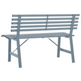 Garden Bench 110 cm Steel Grey - 45-Degree Angle