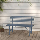 Garden Bench 110 cm Steel Grey