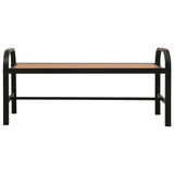 Garden Bench 124.5 cm Steel and WPC Brown and Black - Side View