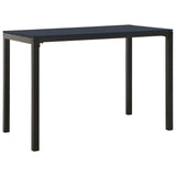 3 Piece Garden Dining Set Steel and WPC Black - 45-Degree Angle
