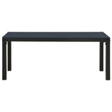 3 Piece Garden Dining Set Steel and WPC Black - Extra Image