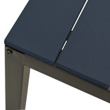 3 Piece Garden Dining Set Steel and WPC Black - Extra Image