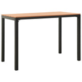 3 Piece Garden Dining Set Steel and WPC Brown and Black - 45-Degree Angle