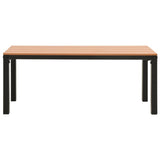 3 Piece Garden Dining Set Steel and WPC Brown and Black - Extra Image