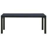 Garden Bench 110 cm Steel and WPC Black - Side View