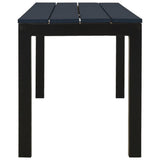 Garden Bench 110 cm Steel and WPC Black