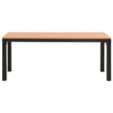 Garden Bench 110 cm Steel and WPC Brown and Black