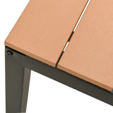 Garden Bench 110 cm Steel and WPC Brown and Black - 45-Degree Angle