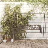 Garden Swing Bench 125 cm Steel and Plastic Black - Side View