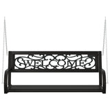 Garden Swing Bench 125 cm Steel and Plastic Black