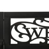 Garden Swing Bench 125 cm Steel and Plastic Black - Close-Up Angle