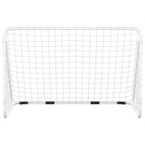 Football Goal with Net White 180x90x120 cm Steel