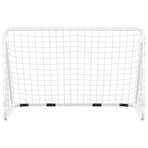 Football Goal with Net White 180x90x120 cm Steel