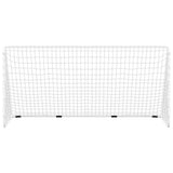 Football Goal with Net White 366x122x182 cm Steel