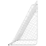 Football Goal with Net White 366x122x182 cm Steel - Top-Down View