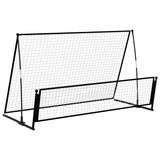2 in 1 Soccer Rebounder Football Goal 202x104x120 cm Steel - Front View