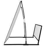 2 in 1 Soccer Rebounder Football Goal 202x104x120 cm Steel - Top-Down View