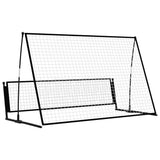 2 in 1 Soccer Rebounder Football Goal 202x104x120 cm Steel - 45-Degree Angle