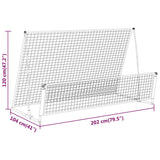 2 in 1 Soccer Rebounder Football Goal 202x104x120 cm Steel - Rear View