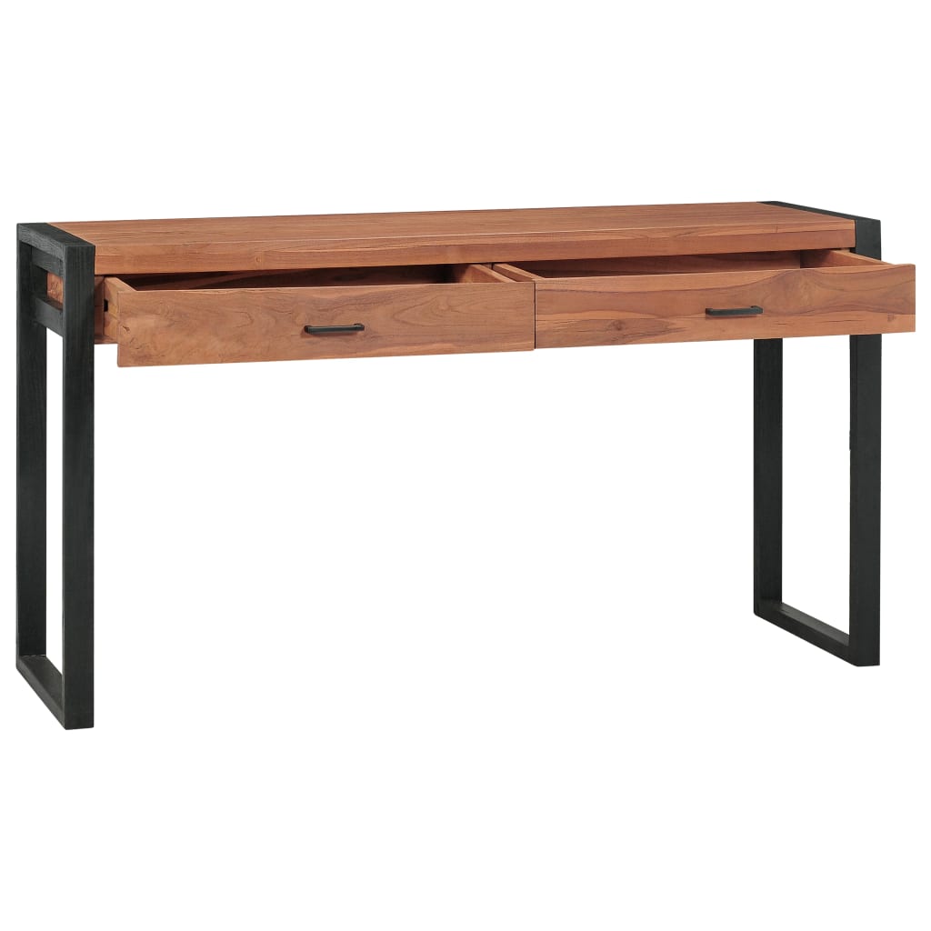 Desk with 2 Drawers 120x40x75 cm Solid Wood Teak
