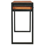 Desk with 2 Drawers 120x40x75 cm Solid Wood Teak - 45-Degree Angle