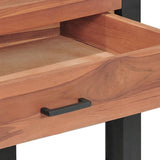 Desk with 2 Drawers 120x40x75 cm Solid Wood Teak